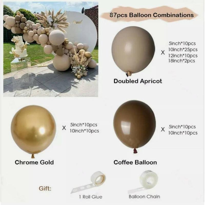 Baby Shower Decorations Macaron White Pink Blue Gold Balloon Arch Kit Wedding Birthday Boy Or Girl Gender Reveal Party