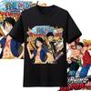Хлопковая футболка оверсайз с принтом персонажей аниме One Piece для мужчин и женщин, удобная, в стиле Y2K, детская одежда, летняя футболка