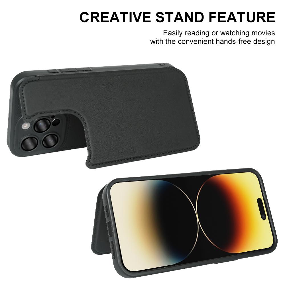 For iPhone 14 Pro Max Magnetic Case RCS Eco Friendly Flip Phone Cover with Kickstand RFID Blocking