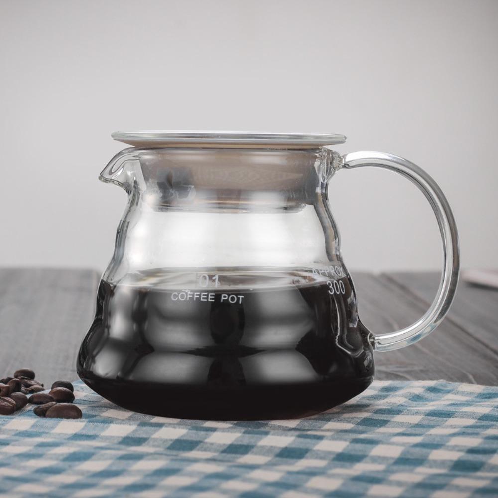 With Glass Handle Glass Coffee Pot Vshape Mouth Coffee Cup Simplicity Coffee Utensils