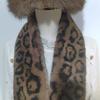 Soft Leopard Print Scarf Windproof Winter Scarf Outdoor Cross Scarf  Women's Wear