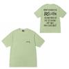 Mens Short Sleeve T-Shirt Loose Fit Round Neck Letter Print Casual Street Style Couples Top