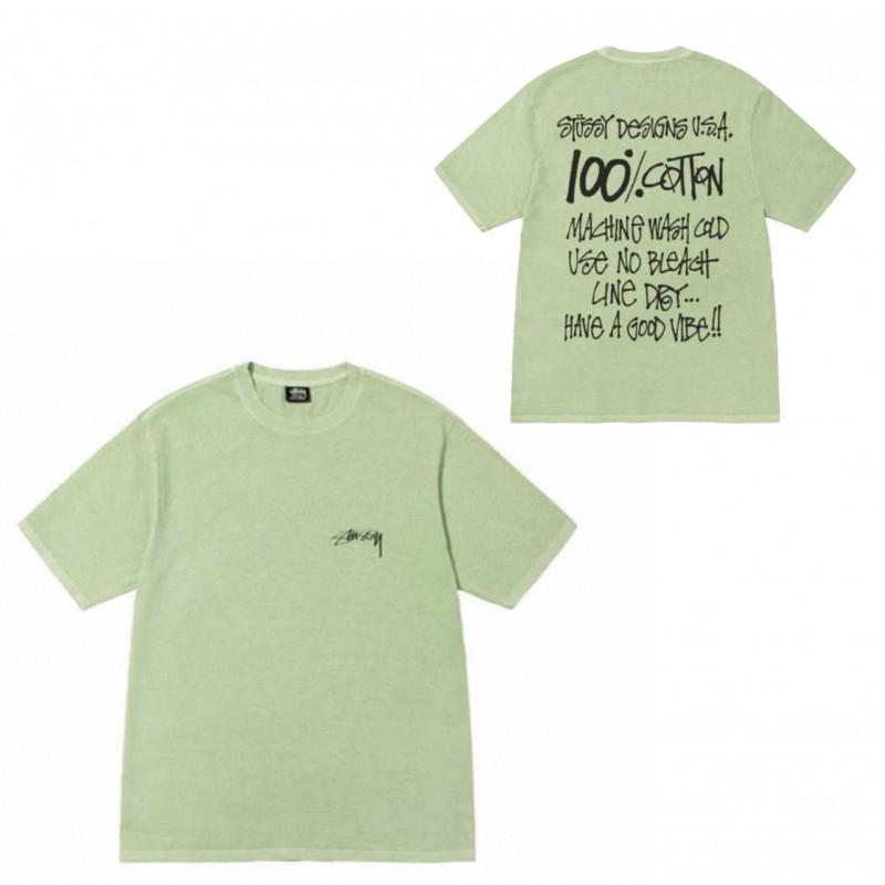 Mens Short Sleeve T-Shirt Loose Fit Round Neck Letter Print Casual Street Style Couples Top