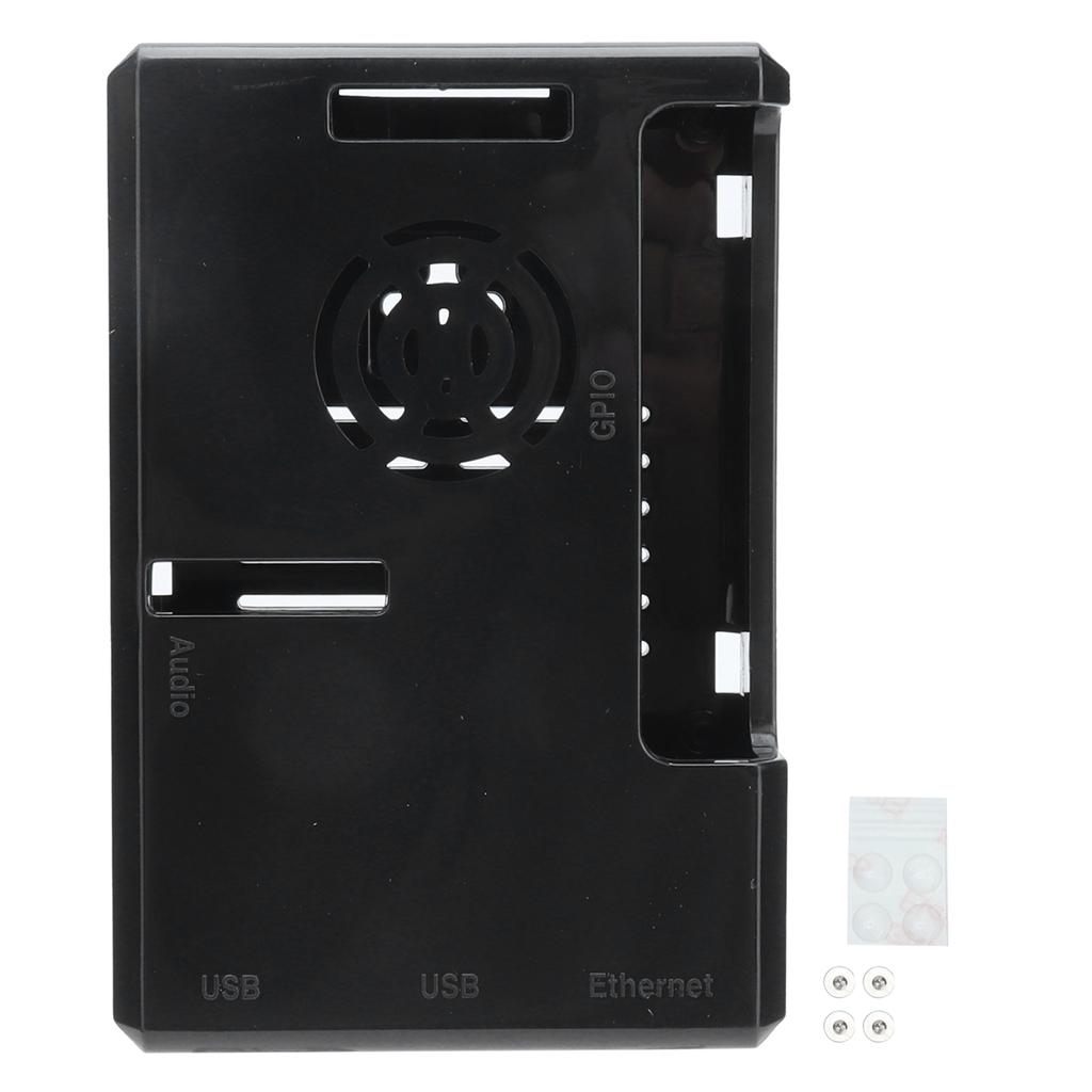 Корпус для 4-х плат Raspberry Pi Model B из АБС-пластика, система охлаждения для микрокомпьютера, с противоскользящим ковриком