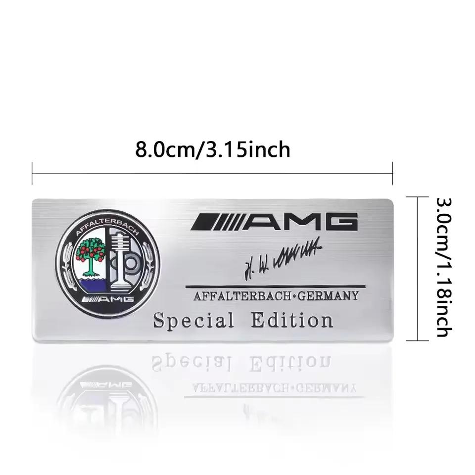 3D Aluminum Car Body Trunk Decoration Badge Sticker Auto Accessories AMG W108 W124 W126 W140 CLE A B C D Class For Mercedes Benz