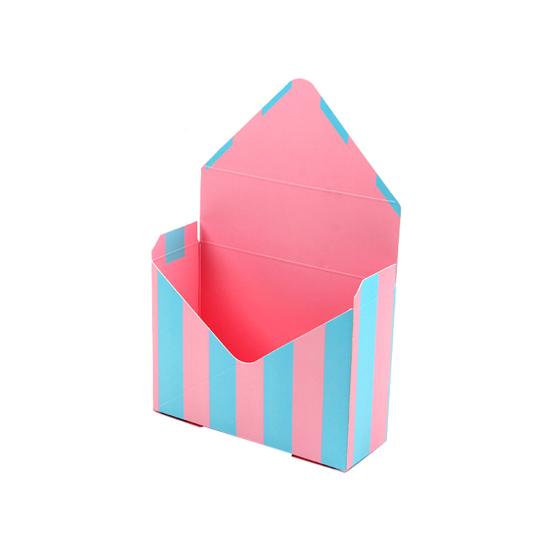 Романтический конверт в полоску, букет цветов, бумажная упаковка, держатель для коробки, подарок флориста