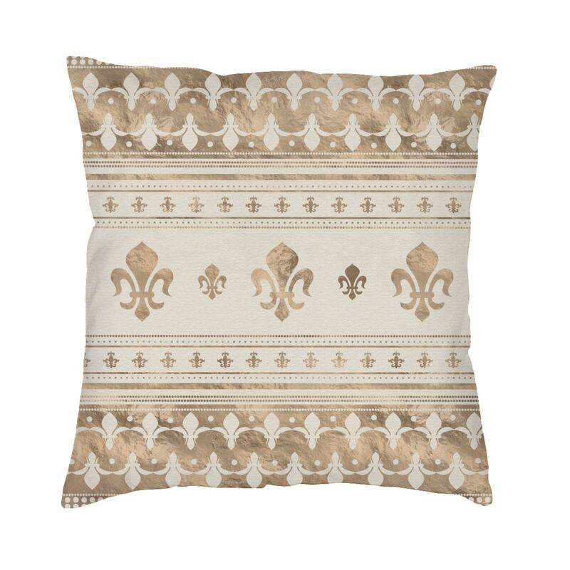 Роскошные Черно-Золотые Наволочки с Лилией (Fleur De Lis) Декор Милые Лилии Цветок Подушка для Стула Квадратная Наволочка