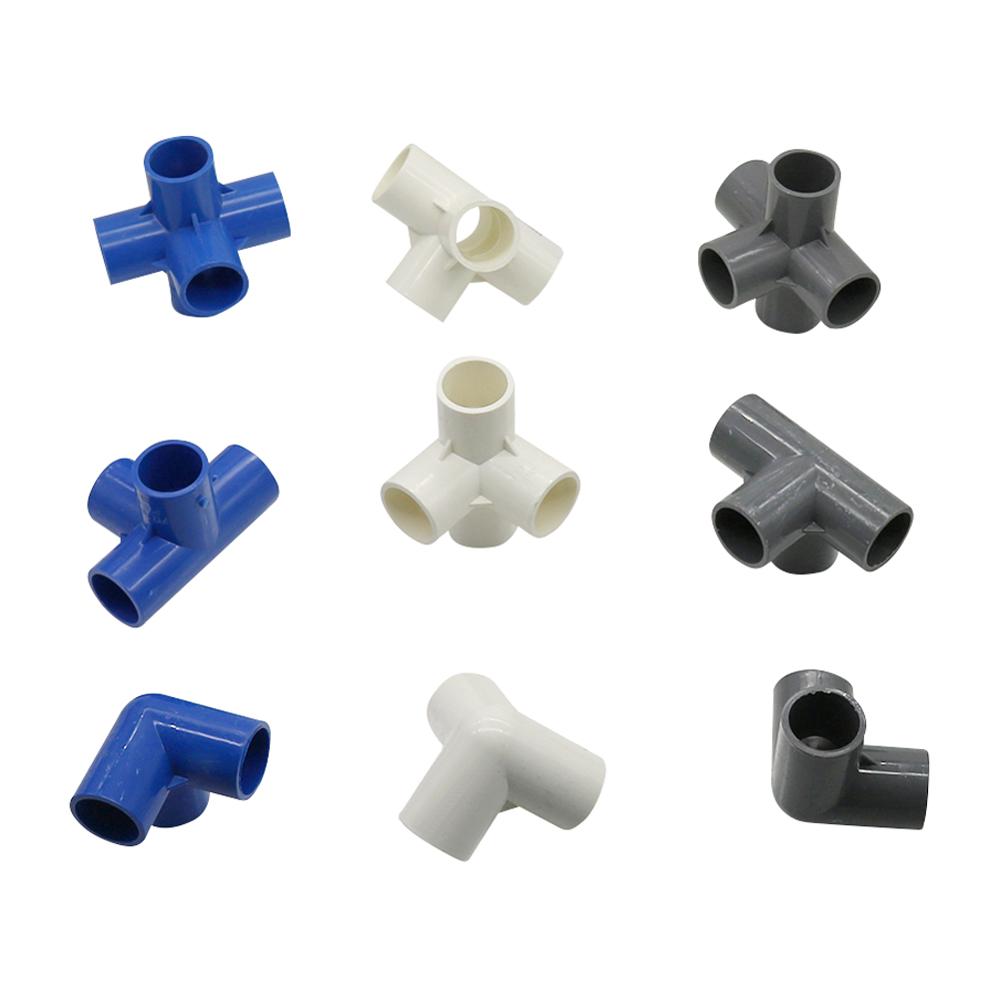 PVC Three-dimensional 3 way 4 Way 5 Way Water Pipe Connector Innner Diameter 25mm Pipe Fittings Irrigation Equal Adapter 1 Pc