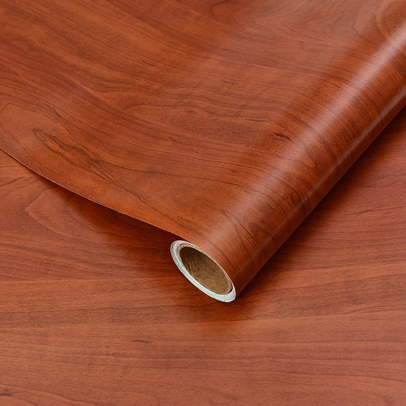 Furniture Renovation Stickers Self-adhesive Wood Grain Stickers Wallpaper Veneer Closet Cabinet Board Wooden Door Desktop Waterproof Imitation Wood