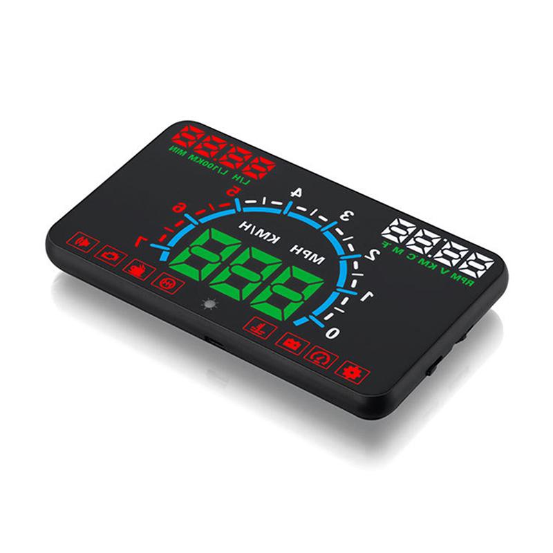 OBD2 Автомобильный HUD-дисплей - Проектор на лобовое стекло для скорости/расхода топлива/температуры охлаждающей жидкости
