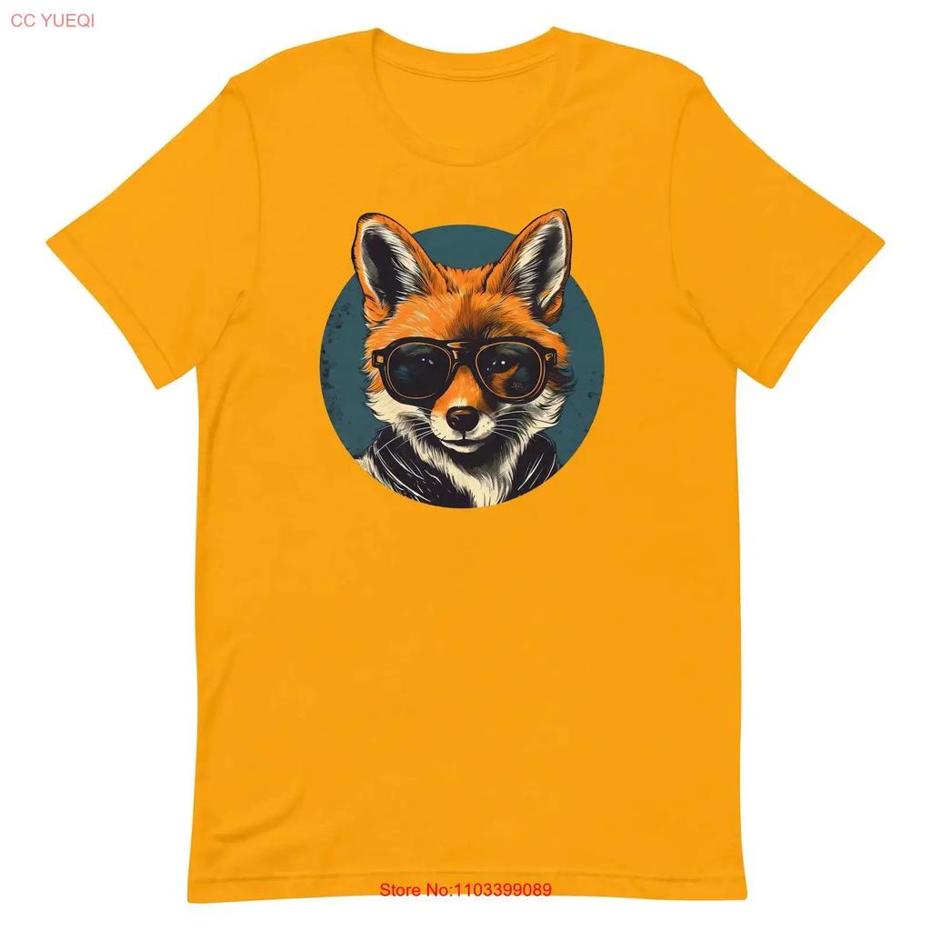 Vintage Fox Shades T Shirt Retro Style Cotton Vintage Soft Fashion Top For Everyday Wear Comfortable Breathable Homme