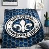 1pc SV Darmstadt 98 Print Flannel Blanket, High quality Comfortable for All Seasons, Home Decor, Warmth and Comfort, Perfect for Christmas Gifts92