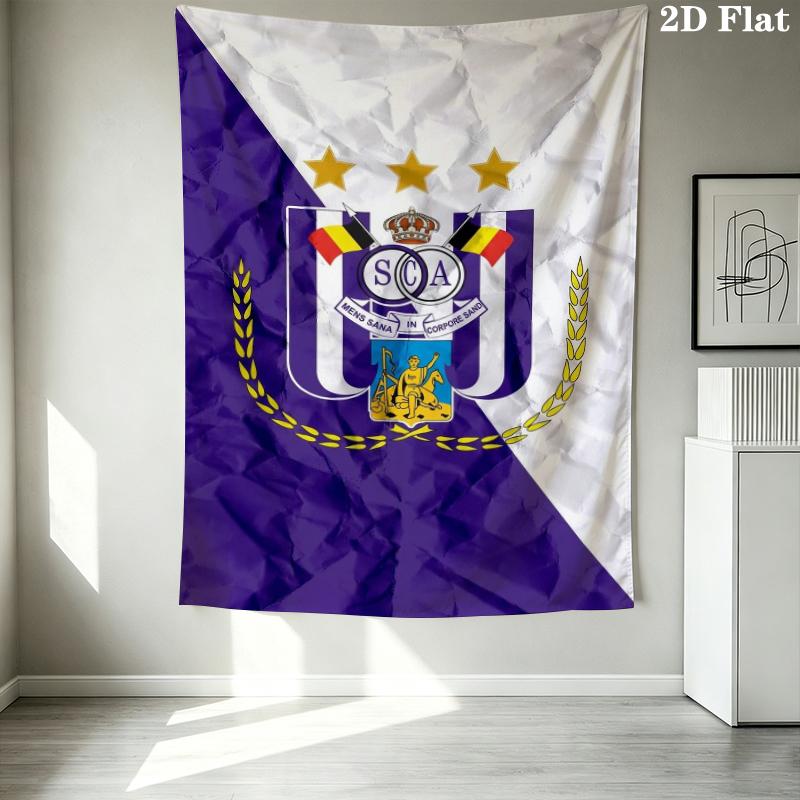 Rsc Anderlecht Wall Tapestry Aesthetic Wall Hanging Printed Fabric Blanket Decorative Tapestries For Bedroom Living Room Home Decor