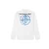 3D Logo Print Crew Neck Long Sleeve T-Shirt Unisex Tops White OMAB032R201850030188