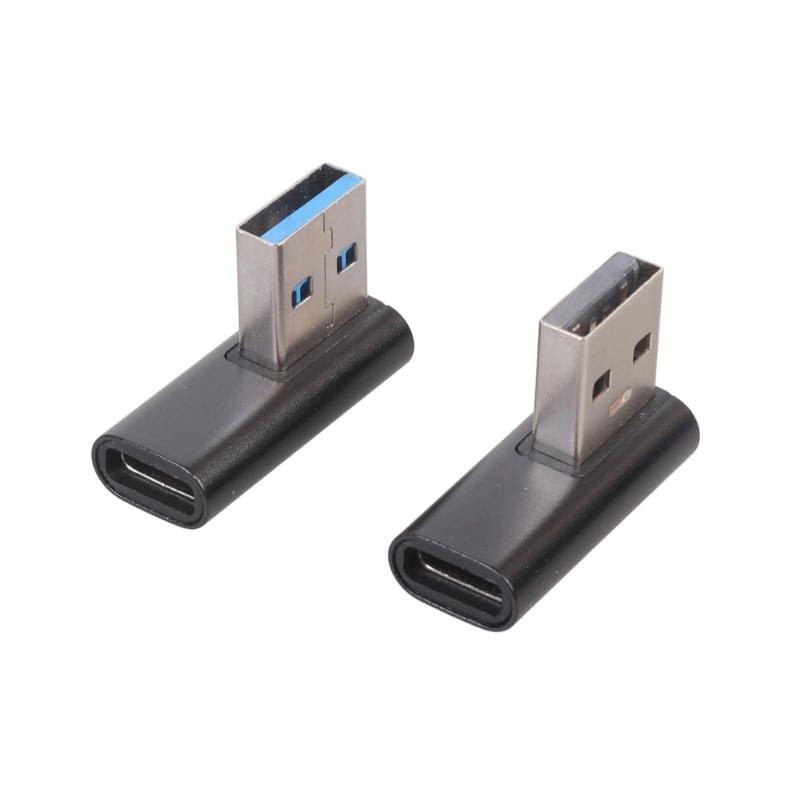 1 пара угловых USB A на USB C конвертер-адаптер (левый и правый) Поддержка передачи данных и питания устройств