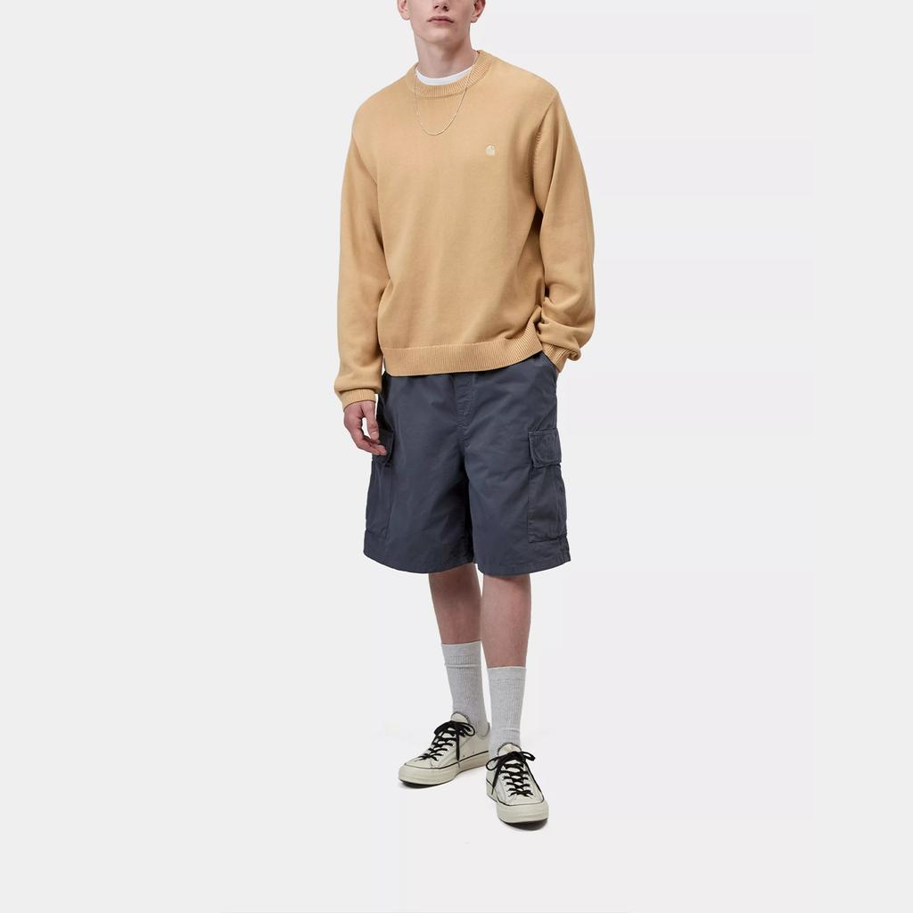 Carhartt WIP SS26 Свитер Кори Повседневный свитер с длинным рукавом и вышитым логотипом Унисекс свитер I036819-07E-GD