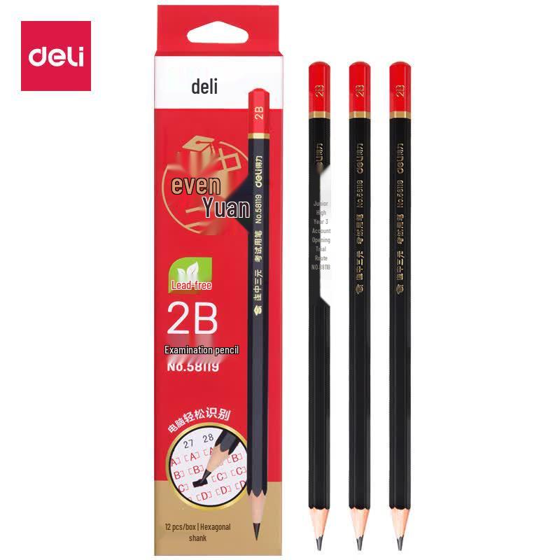 Deli Triple Success 2B Exam Pencils, 12 Pcs