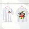 Summer Kids Clothes Anime Colour Tops Crayons Shin-chan Children Front Back Print T Shirt Kawaii Boy Girl Short Sleeve Tee Shirt