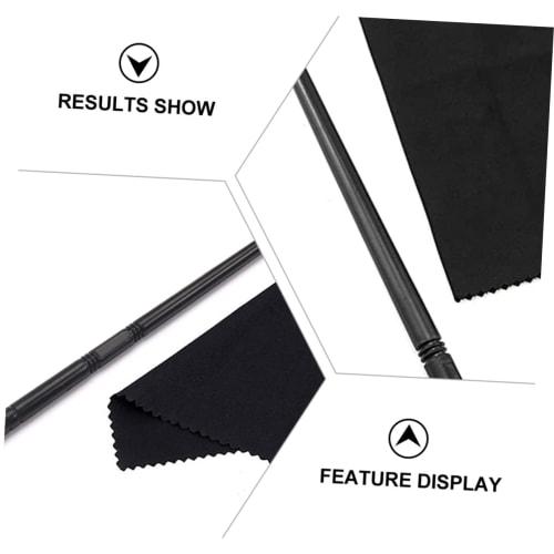 Yardwe 1 Set Long Whistle Cleaning Rod Piccolo Cleaning Rod and Cloth Kit