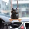 Cat Car Hanging Ornament Cartoon Cat Rearview Mirror Air Charm Cute Cat Interior Decoration for Cat Lovers
