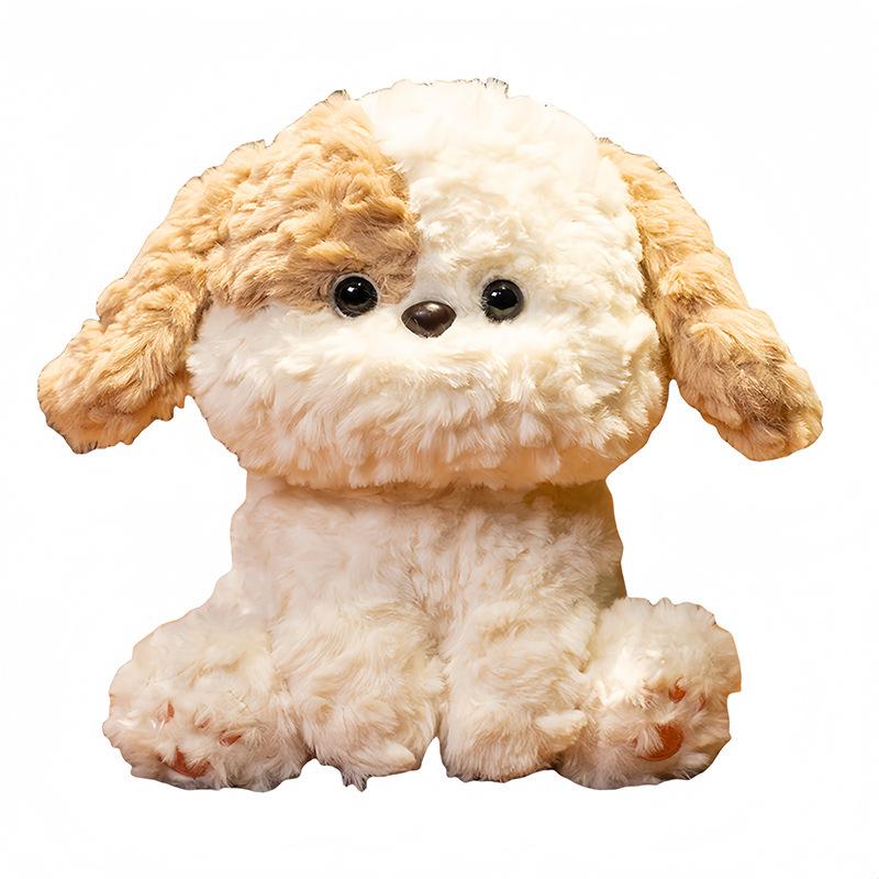 Cute Wrinkled Velvet Sitting Puppy Plush Toy Children's Sleeping Doll Grab Machine New Style
