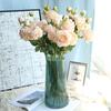 1Pc 3 Heads Artificial Fake Peony Flower Wedding Party Home Office Decoration