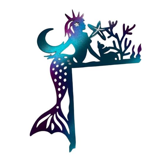 Sea Animal Door Frame Decoration Metal Seahorse Turtle Octopus Mermaid Dolphin Starfish Door Corner Sign