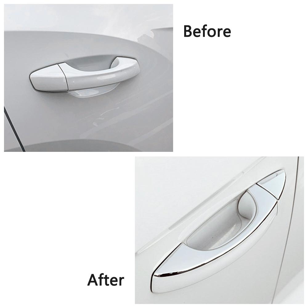 Для Volkswagen VW T-ROC Atlas Teramont 2017-2024 Цвет карбонового волокна Модификация Хромированная накладка на ручку двери Защитная наклейка