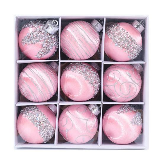 9 шт. 3,15 дюйма Рождественские шары Украшения Блеск Блестки Рождественские Подвески