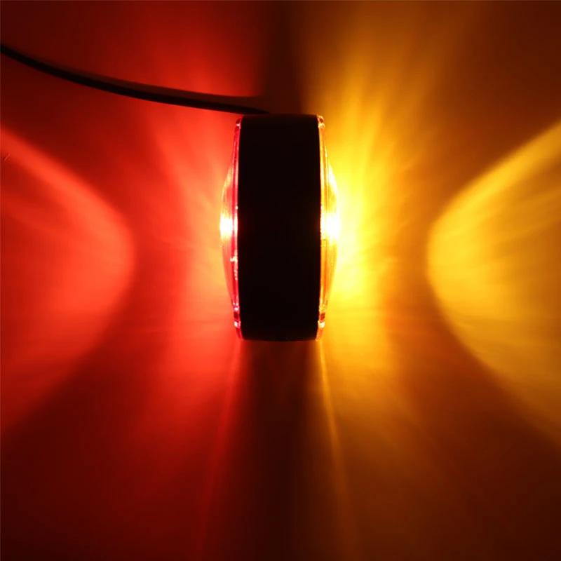 2 шт. 24 В универсальные двойные боковые фонари красные + желтые автомобильные лампочки боковые габаритные фонари сигнальные фонари для грузового прицепа грузовика автомобильные аксессуары