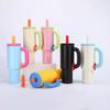 Insulated Travel Mug With Handle And Straw For Outdoor And Car Use