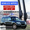 For Mitsubishi Pajero MK4 V80 2008-2015 Car Windshield Wiper U-type Soft Rubber Frameless Bracketless Car Wipers 22"+20"