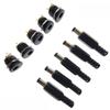 10Pcs (5Pair) 12V 3A 5.5x2.5mm 5.5*2.1mm DC Power Male Plugs Connector DC Power Socket Female Jack Screw Nut Panel Mount Adapter
