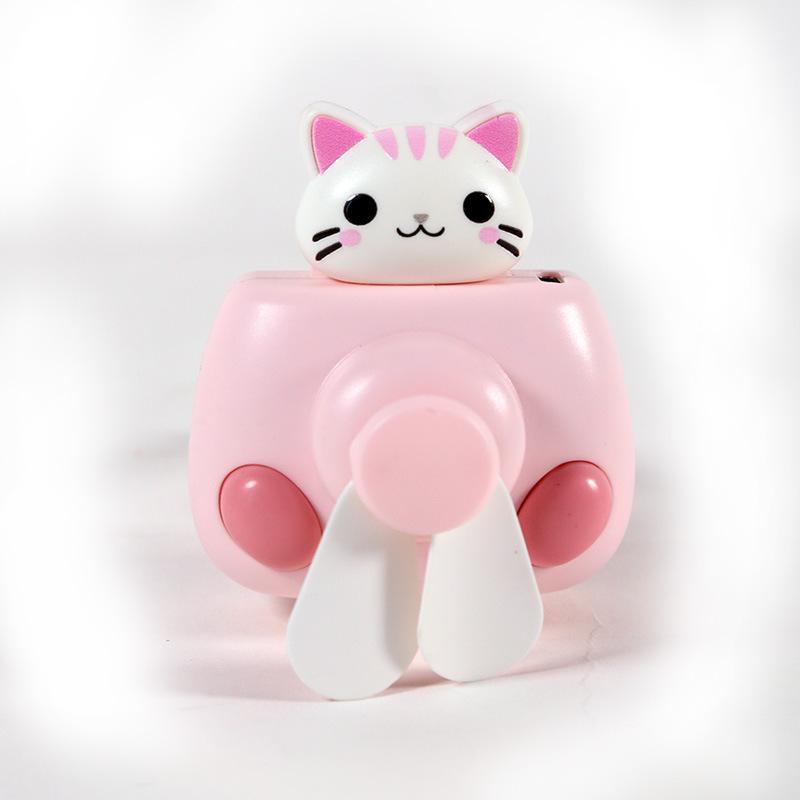 Cartoon Puppy USB Rechargeable Mini Fan: Silent, Portable, Ideal Gift for Kids and Students