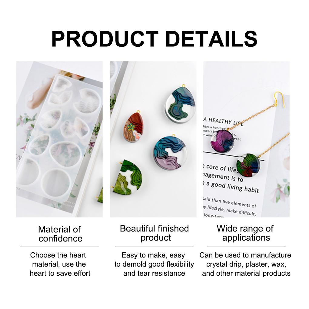 Форма для подвески из смолы «Береговая линия», гибкие, устойчивые к разрывам формы для самостоятельного изготовления, форма для подвесных украшений, саморасслабляющиеся, ручные приспособления для художественного творчества