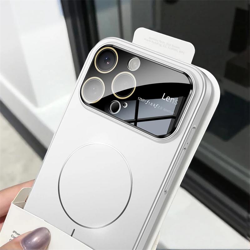 Luxury For Magsafe Wireless Charging Case for iPhone 16 15 14 13 12 11 Pro Max Magnetic Shockproof Matte Camera Protection Cover