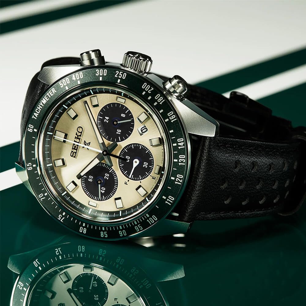 SEIKO SSC943 Prospex Speed Timer Современные мужские часы, бежевый,