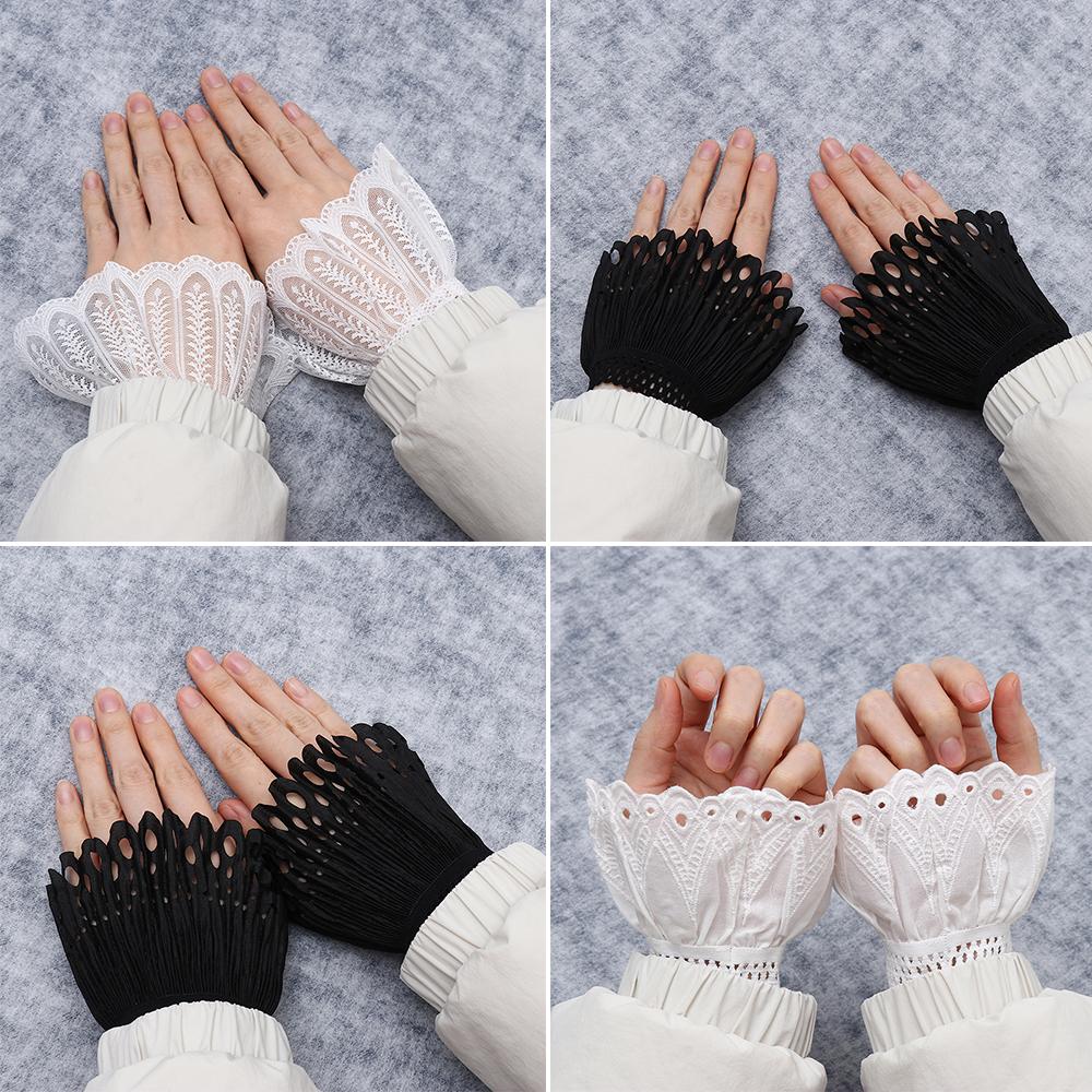 Lace Fake Cuff Organ Fake Sleeves Fake Sleeves Wild Sweater Pleated Wrist Decorative Sleeves