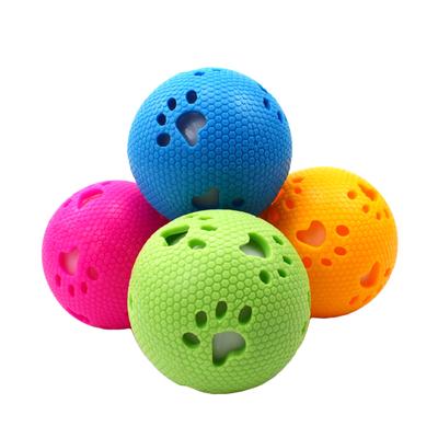 Резиновые мячики для домашних животных, игрушки со звуком и блеском, интерактивные прочные молярные игрушки для дрессировки собак для средних и больших собак, чистка зубов домашних животных