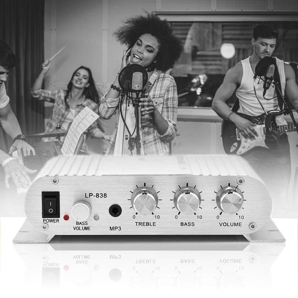 Channel Small Stereo Amplifier Black Home Car Amplifier 2.1