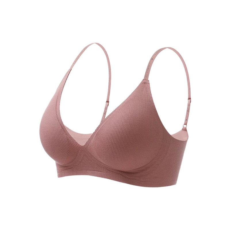 Korean Seamless Threaded Women's Bra - Small Bust Enhancement, Slimming, Quick-Dry, and Thin Style.