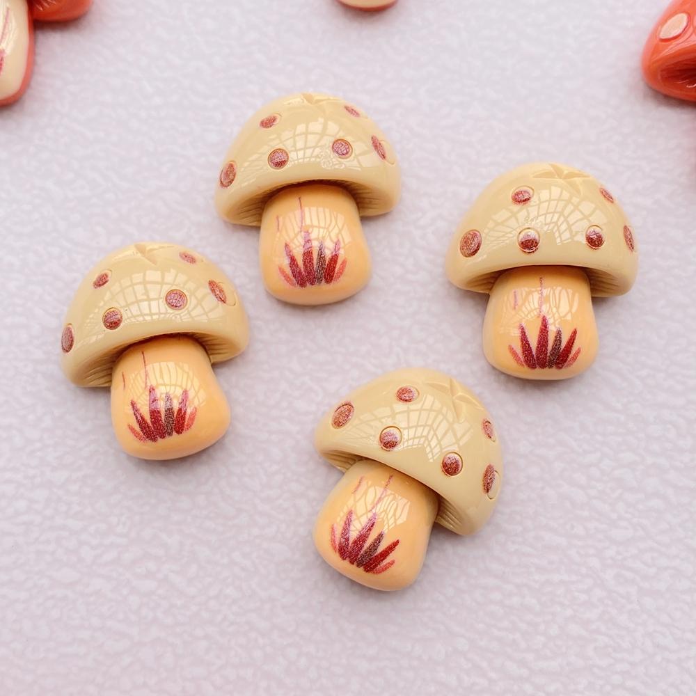10 шт. Новые смоляные мультяшные грибы, серия, плоские кабошоны, скрапбукинг, сделай сам, аксессуары для украшения ювелирных изделий
