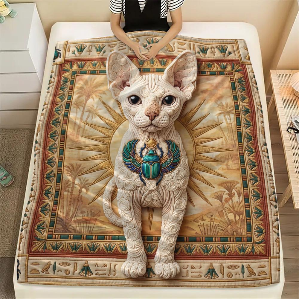 1Pc Cat Dog Patchwork Print Flannel Blanket High Quality Warm Comfortable Cover for All Seasons Perfect for Gifts Home Decor