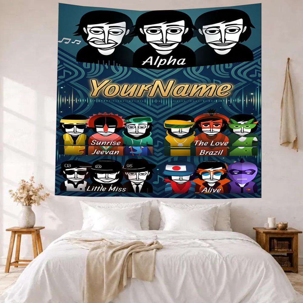 Incredibox Custom Your Name Wall Decor Tapestry Art For Pet Memorial Birthdaywedding Party Backdrop Family Gift