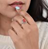 Natural Red Coral Statement Ring, 925 Sterling Silver, Oval Shape Minimalist Boho Ring, Promise Ring, Gift for Her