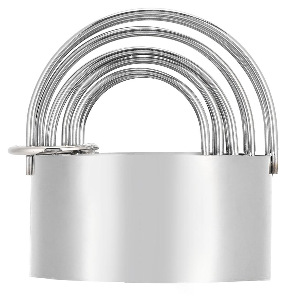 5PCS Set Biscuits Cutter Stainless Steel Round Cookies Cutter with Handle Baking Dough Tools