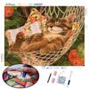 Diamond Painting Sleeping Cat Handmade Gift Full Circle Square Diamond Diamond Embroidery Animal Mosaic Rhinestone Home Decoration Picture