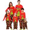 Рождественский принт милый семейный комплект пижамы, домашняя одежда, семейный комплект топ с длинным рукавом и штаны комплект