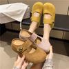 Slippers Women's Summer Wear New Flat-bottomed Bag Head Half Slippers One-pedal Lazy Shoes Soft-soled Slippers