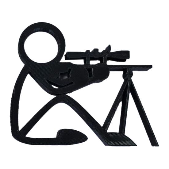 Напечатанный на 3D-принтере держатель для карандашей, черный стенд для демонстрации ручек в виде человечка, органайзер для карандашей «Воин-человечек» для дома, офиса, настольный аксессуар